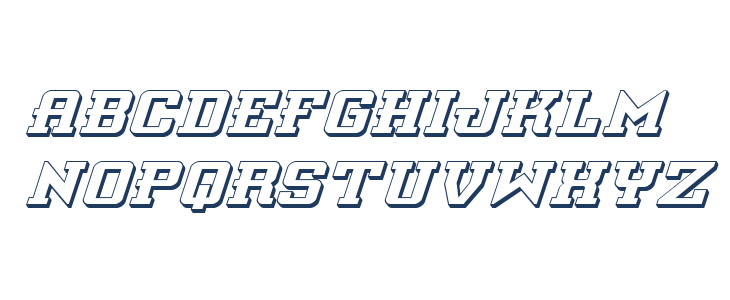 Interceptor 3D Italic Lowercase