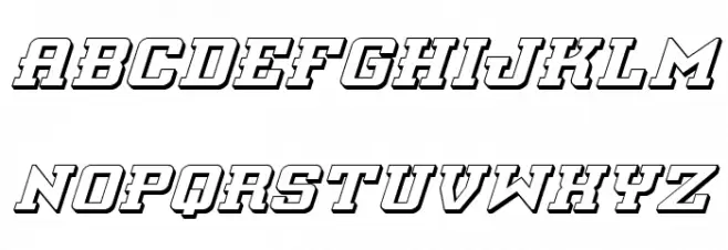 Interceptor 3D Italic خط أحرف صغيرة