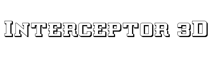 Interceptor 3D  Frei Schriftart Herunterladen