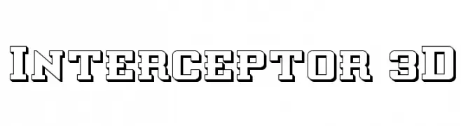 Interceptor 3D  Скачать бесплатные шрифты