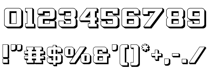 Interceptor 3D Font OTHER CHARS