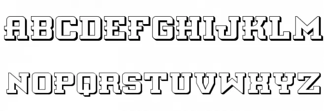 Interceptor 3D Schriftart Groß