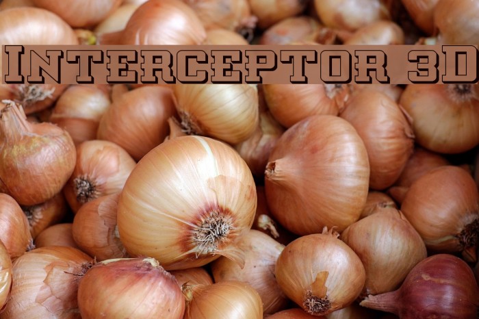 Interceptor 3D Font examples