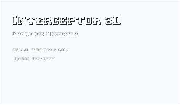 Interceptor 3D Business Card