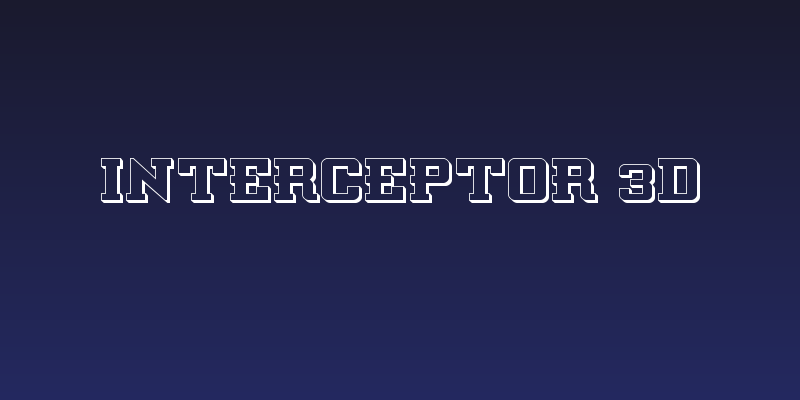 Interceptor 3D Social Header