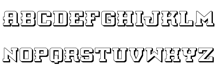 Interceptor 3D Font LOWERCASE