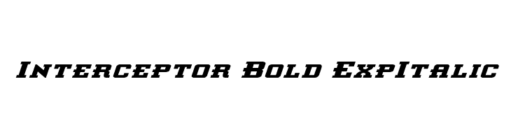 Interceptor Bold ExpItalic Fonte