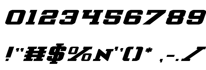 Interceptor Bold ExpItalic Font OTHER CHARS