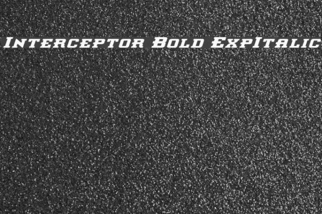 Interceptor Bold ExpItalic Font examples