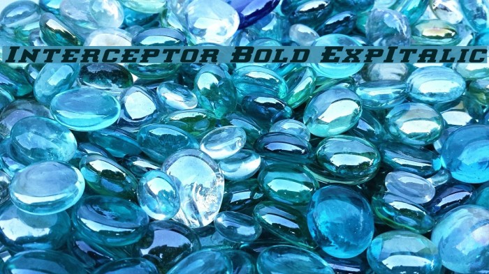 Interceptor Bold ExpItalic Font examples