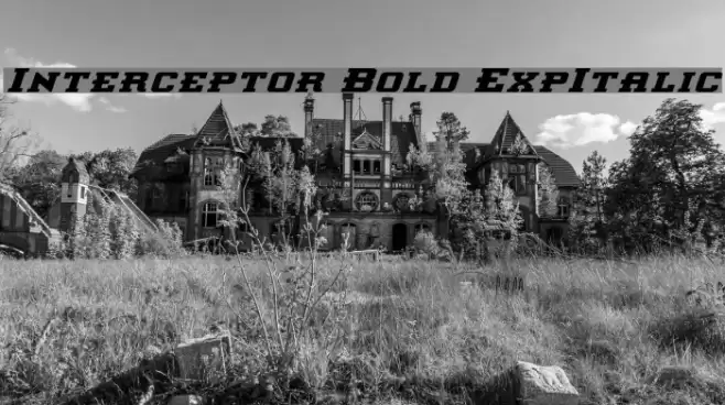 Interceptor Bold ExpItalic Font examples