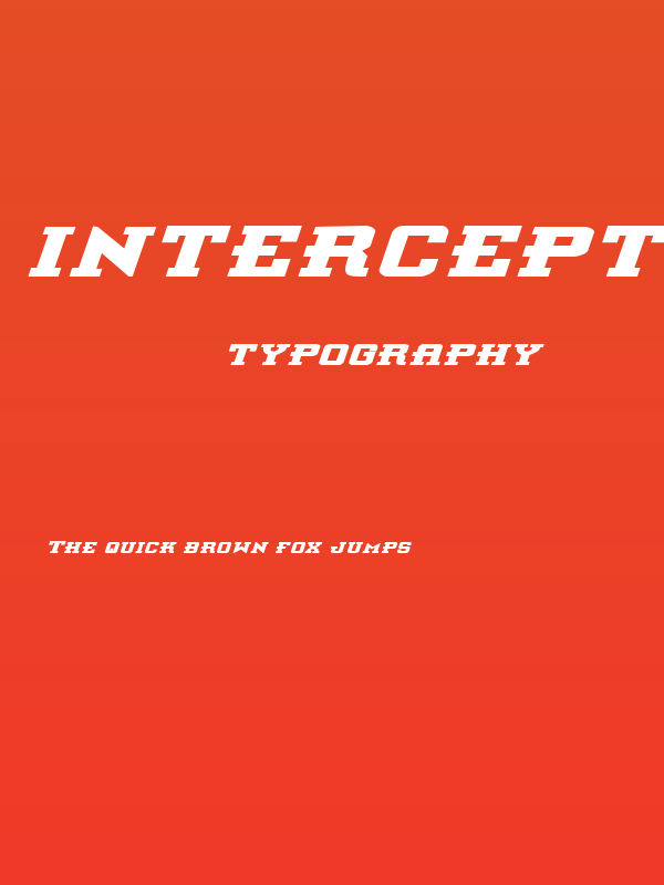 Interceptor Bold ExpItalic Poster