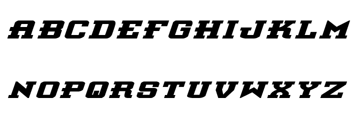 Interceptor Bold ExpItalic Font LOWERCASE
