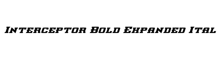 Interceptor Bold Expanded Ital  नि: शुल्क फ़ॉन्ट्स डाउनलोड