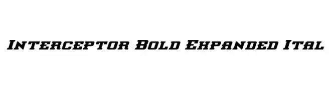 Interceptor Bold Expanded Ital  Frei Schriftart Herunterladen