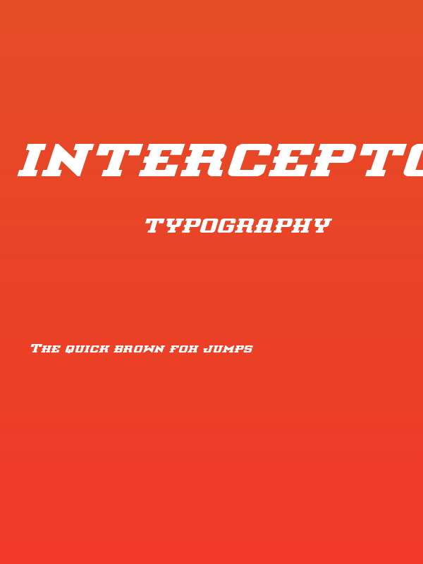 Interceptor Bold Expanded Ital Poster