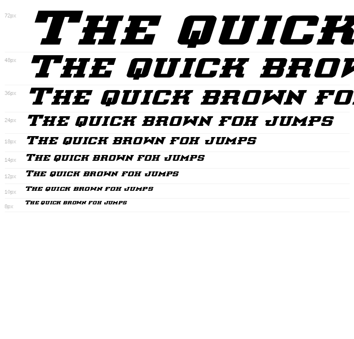 Interceptor Bold Expanded Ital Waterfall