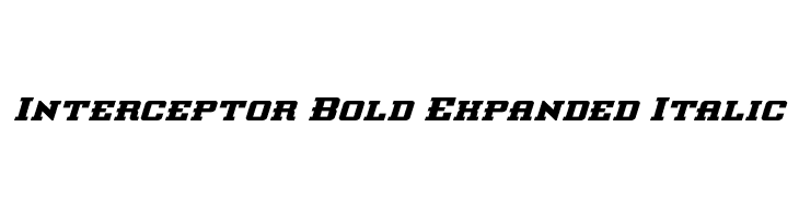Interceptor Bold Expanded Italic  Free Fonts Download