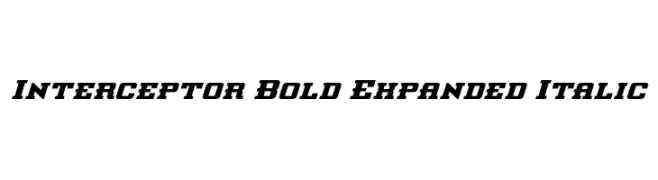 Interceptor Bold Expanded Italic  Frei Schriftart Herunterladen