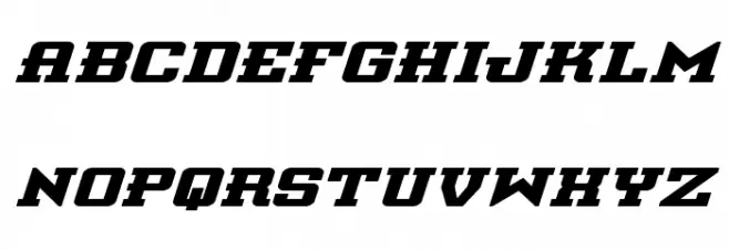Interceptor Bold Expanded Italic Fuentes MAYÚSCULAS