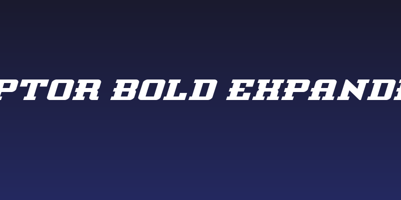 Interceptor Bold Expanded Italic Social Header
