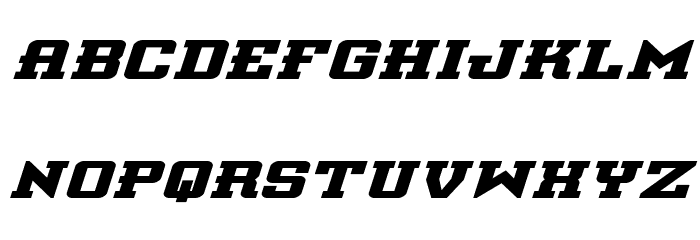 Interceptor Bold Expanded Italic Font LOWERCASE