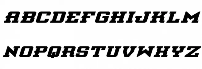 Interceptor Bold Expanded Italic Fonte MINÚSCULAS