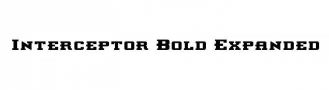 Interceptor Bold Expanded  Fuentes Gratis Descargar