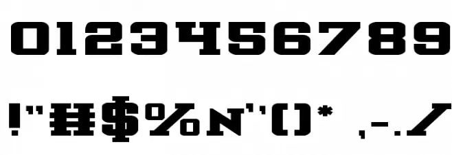 Interceptor Bold Expanded Font OTHER CHARS