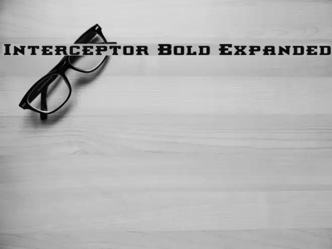 Interceptor Bold Expanded Font examples