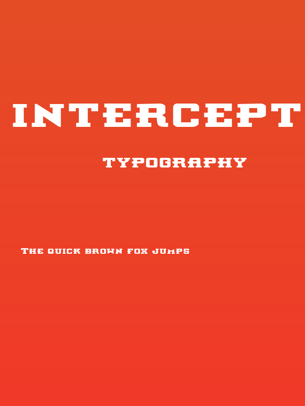 Interceptor Bold Expanded Poster