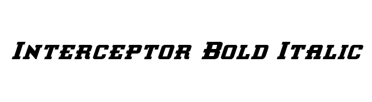 Interceptor Bold Italic Шрифта