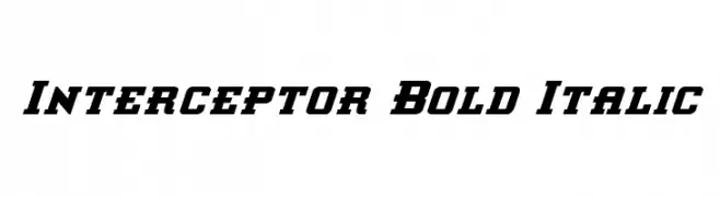 Interceptor Bold Italic  Frei Schriftart Herunterladen