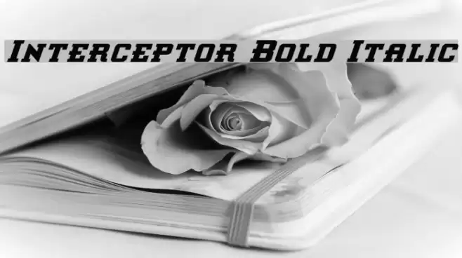 Interceptor Bold Italic Шрифта examples