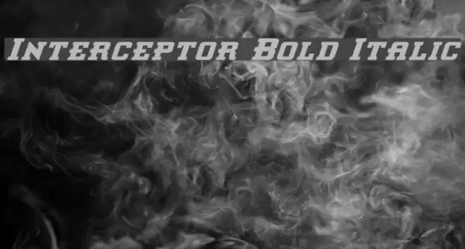 Interceptor Bold Italic Шрифта examples