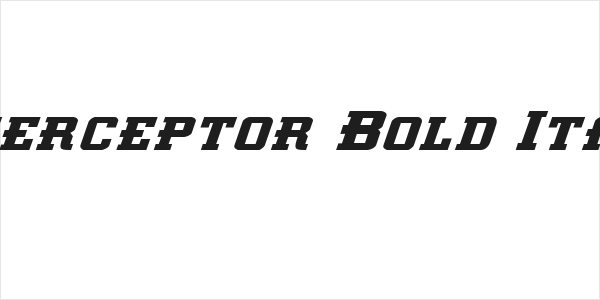 Interceptor Bold Italic Logo