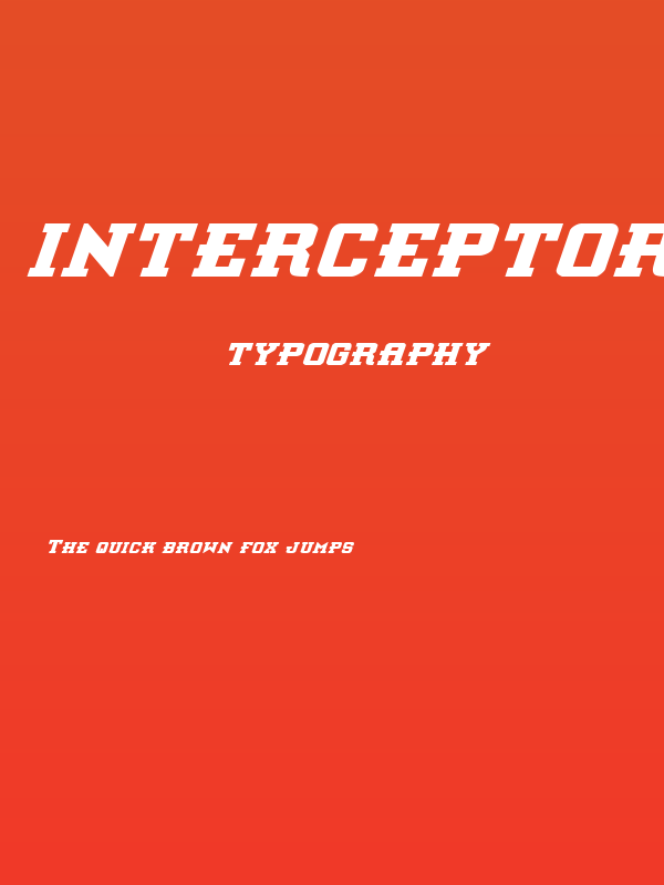 Interceptor Bold Italic Poster