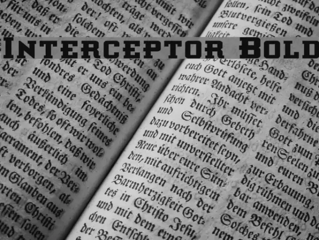 Interceptor Bold Font examples