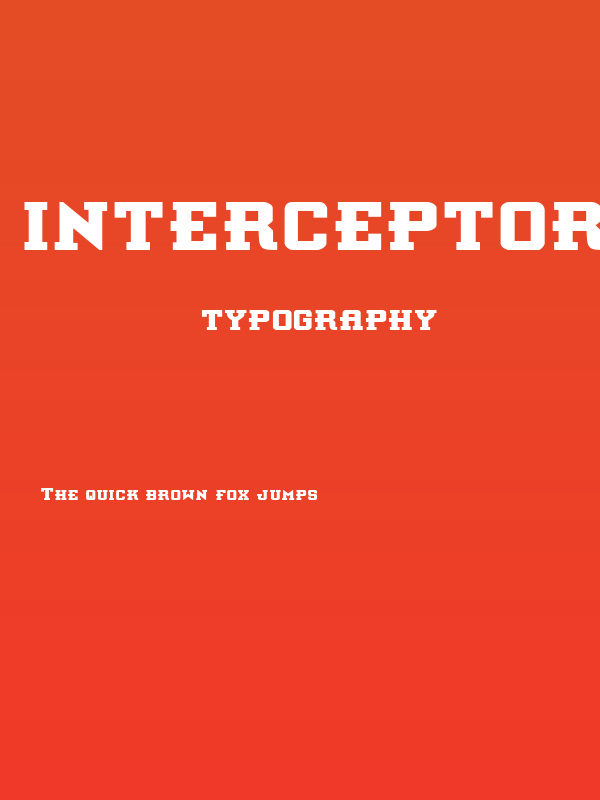 Interceptor Bold Poster