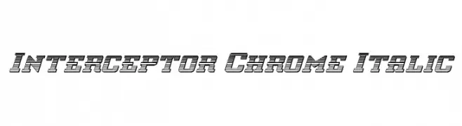 Interceptor Chrome Italic  Descarca Fonturi Gratis