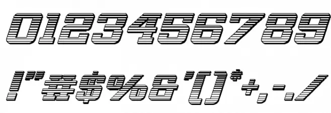 Interceptor Chrome Italic Font OTHER CHARS