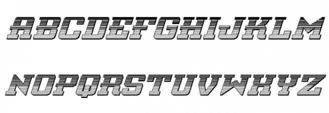 Interceptor Chrome Italic 字体 大写