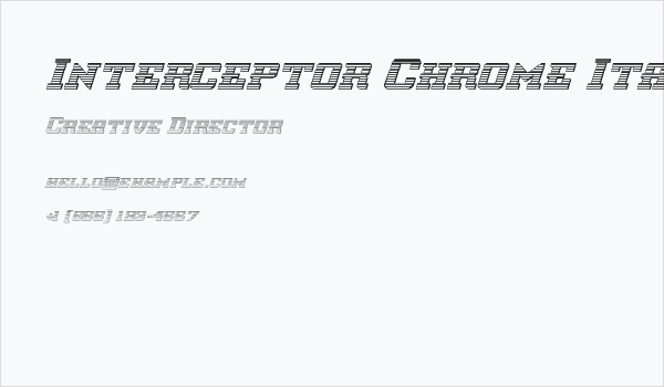 Interceptor Chrome Italic Business Card