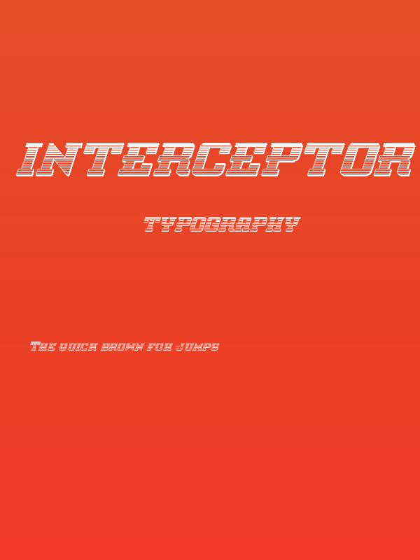 Interceptor Chrome Italic Poster