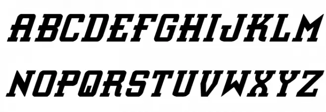 Interceptor Condensed Italic フォント 大文字