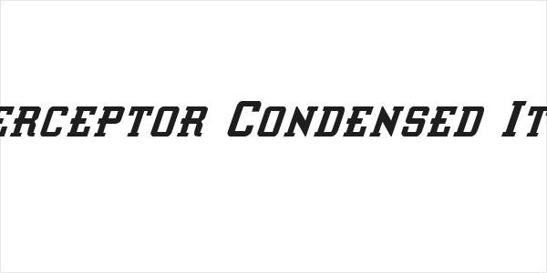 Interceptor Condensed Italic Logo