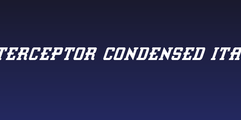 Interceptor Condensed Italic Social Header