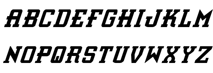 Interceptor Condensed Italic フォント 小文字