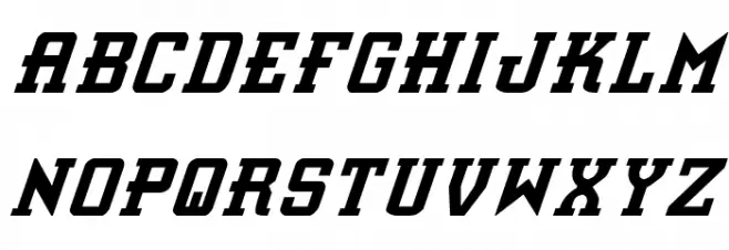 Interceptor Condensed Italic フォント 小文字