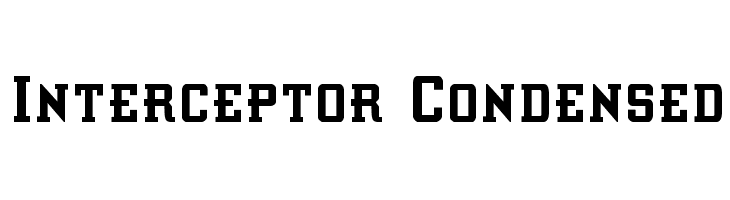 Interceptor Condensed Schriftart